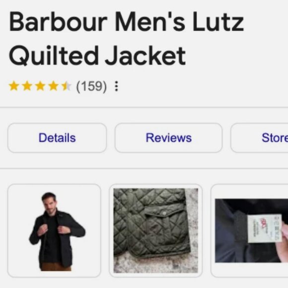 BARBOUR LUTZ Men's Quilted Jacket in Navy MSRP$380 Rugged & Sophisticated - Picture 5 of 16